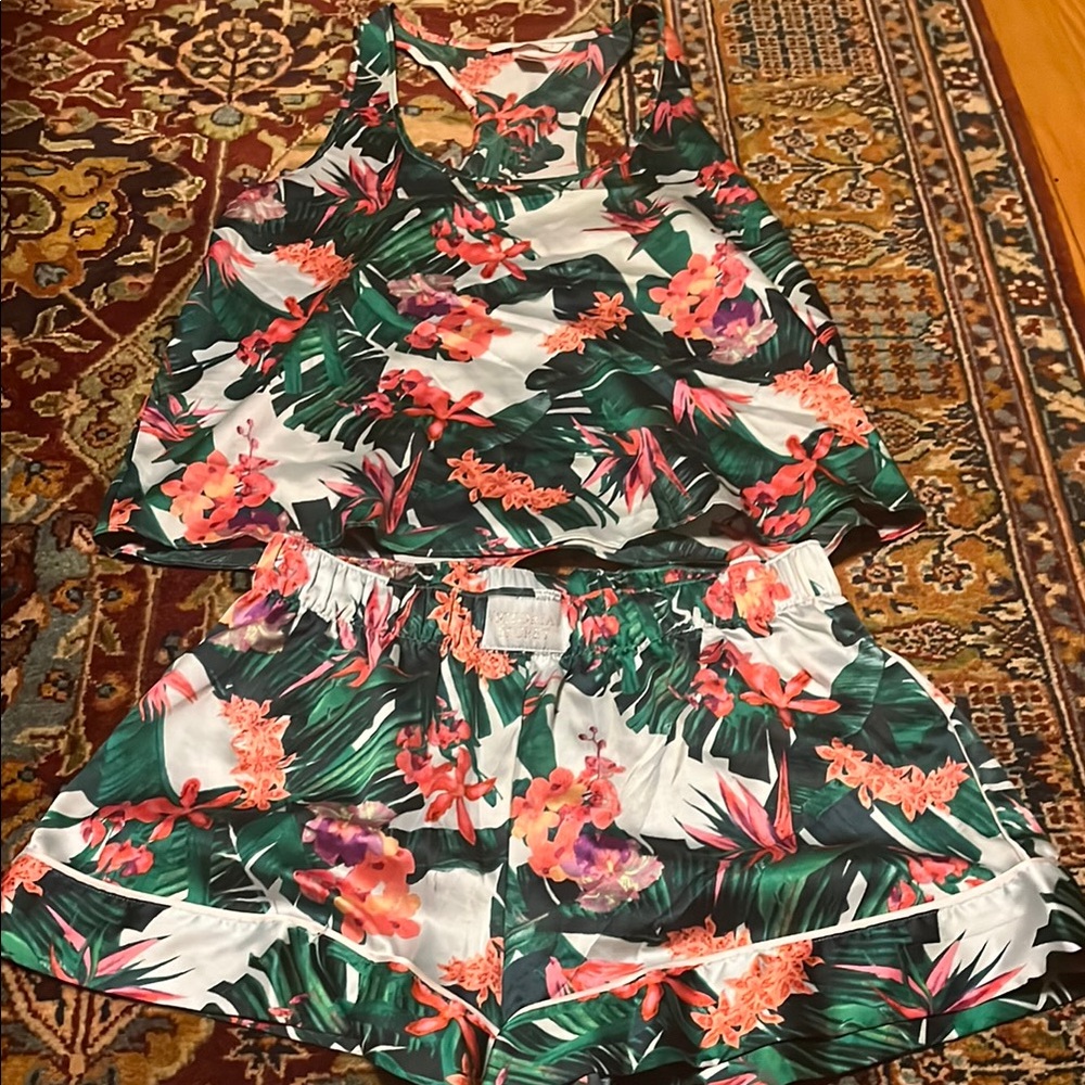 Victoria's Secret Floral Tank and Shorts Set